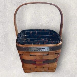Longaberger 1993 Inaugural Basket w/ Liner & Protector